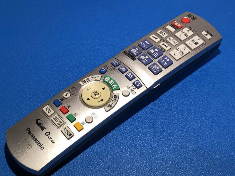 送料無料 中古 Panasonic レコーダー リモコン N2QAYB000186「DMR-XW120/DMR-XW300/他」除菌清掃済 安心の保証有 (管理No 13-40)