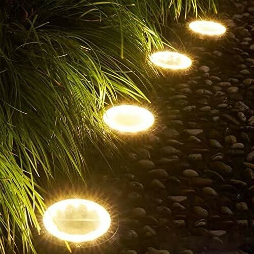 ■送料無料■ソーラーライト 屋外 ガーデンライト 埋め込み式 IP65防水 高耐久性 LED 照明 外灯 明るい 置き型 電球色