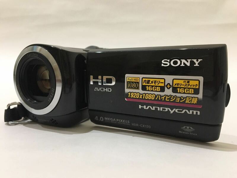 美品　SONY　ソニー　Handycam　ハンディカム　ビデオカメラ　HDR-CX120　ブラック　黒　d7d7dd21