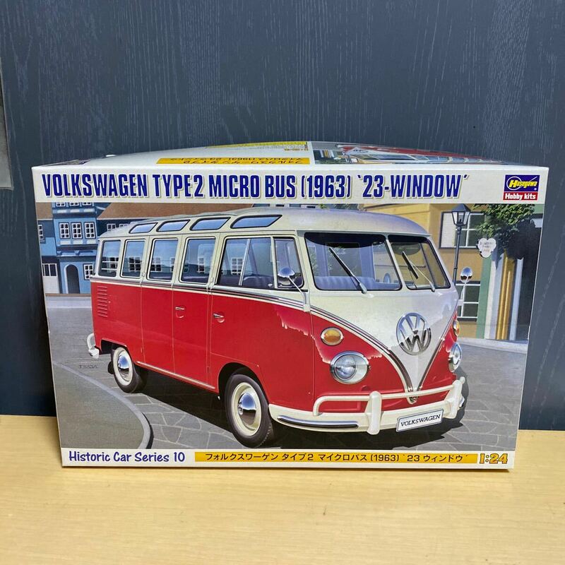 ハセガワ フォルクスワーゲン タイプ2 マイクロバス Hasegawa Volkswagen Type2 Micro Bus (1963) 23-Window 1/24 プラモデル　未組立 