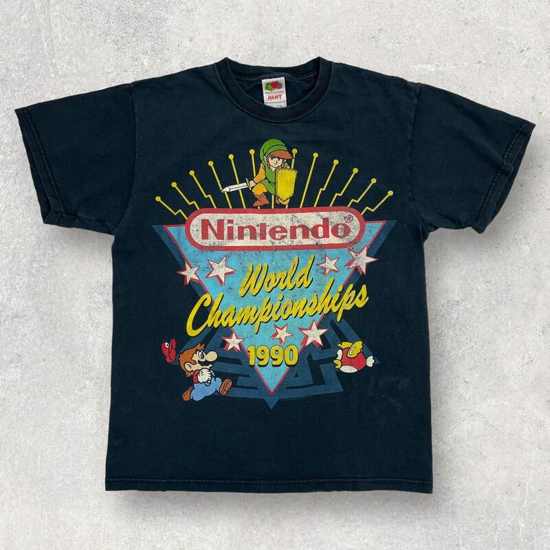【希少】 90s Nintendo World Championship Tシャツ 任天堂 第一回 世界大会 記念Tシャツ ヴィンテージ マリオ リンク 半袖 ビンテージ古着