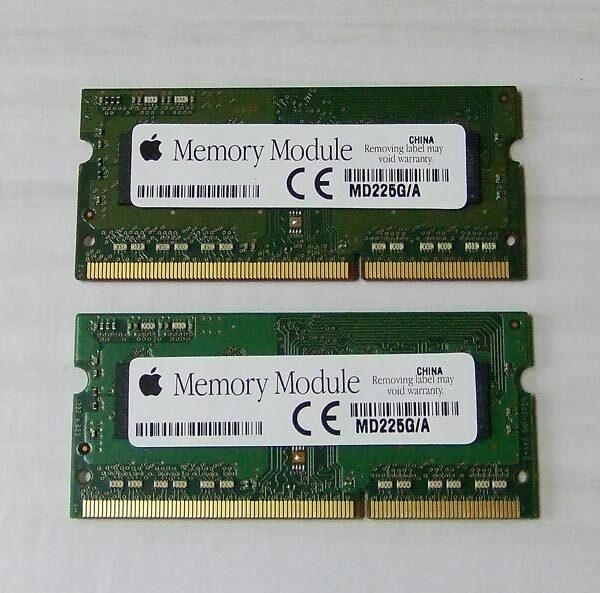 Apple Mac MD225G/A DDR3-1333 PC3-10600 2GB SO-DIMM メモリー 2枚セット