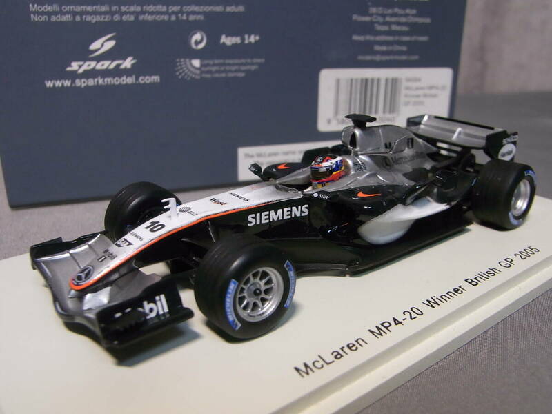 ★レア物!★McLaren マクラーレン MP4-20 #10 Winner British GP 2005 1/43【ファン・パブロ・モントーヤ イギリスGP 優勝車】★S4304
