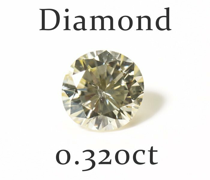 W-27☆ルース ダイヤモンド 0.320ct（LightYellow/SI-1/POOR）日本宝石科学協会ソーティング付き