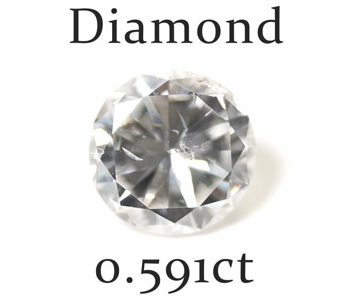 Y-27☆ルース ダイヤモンド 0.591ct（H/SI-2/POOR）日本宝石科学協会ソーティング付き