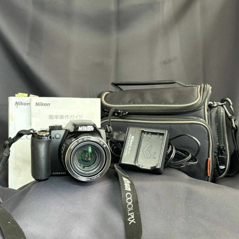 Nikon ニコン COOLPIX P90 デジタル 一眼レフ レンズ NIKKOR 24X OPTICAL ZOOM ED VR 4.6-110.4mm 1:2.8-50 バッテリー 充電器付 動作品