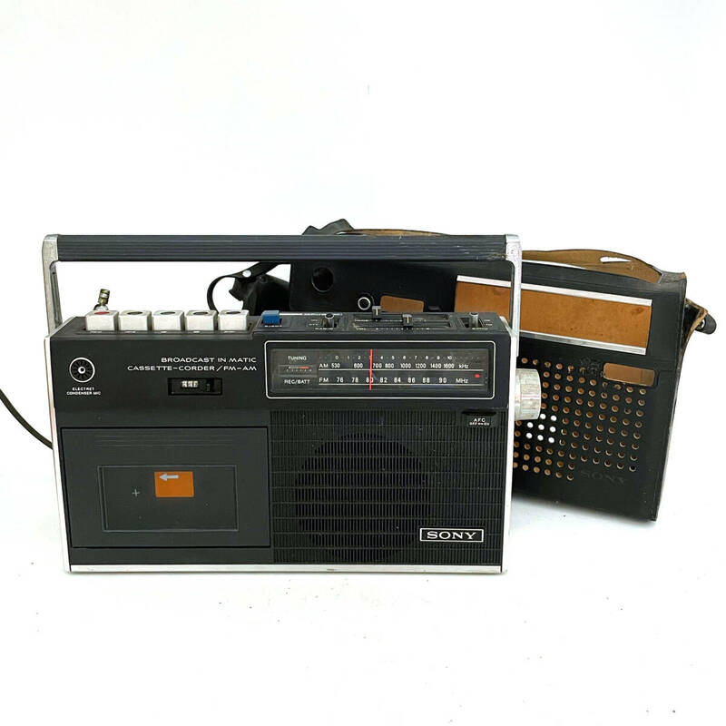 通電OK！SONY　カセットラジオ　CF-1500（ケース付き） /AM/FM/昭和レトロ/ラジオ/ラジカセ/ポータブル （ソニー）