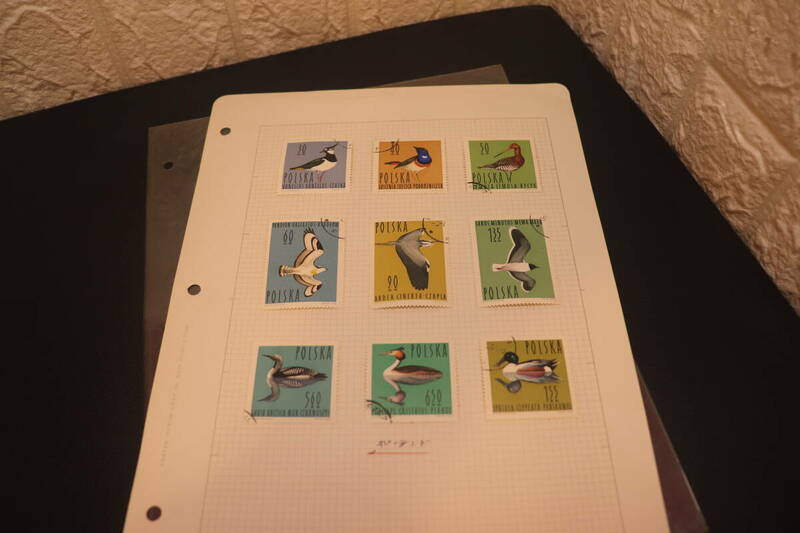 N76 ポーランド ヨーロッパ 切手 郵便 収集 タゲリ コマドリ サギ カモメ オオハム 鳥 バード 動物切手 コレクター 海外 外国 NO,3
