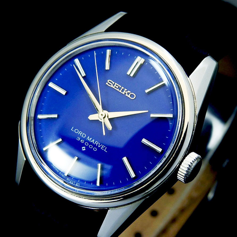 SEIKO LORD MARVEL 36000 ロードマーベル 5740-8000 Steel, Blue Dial, メンズ 手巻き(極美品、OH済み ) / 35mm