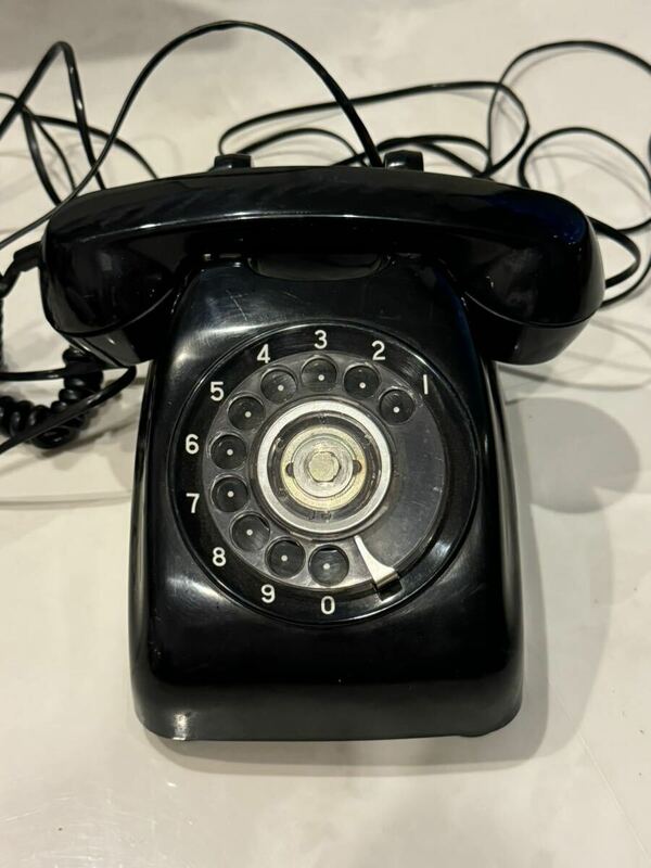 黒電話 当時物 日本電信電話公社2 本物 稼働品 昭和レトロ ダイヤル式 アンティーク 