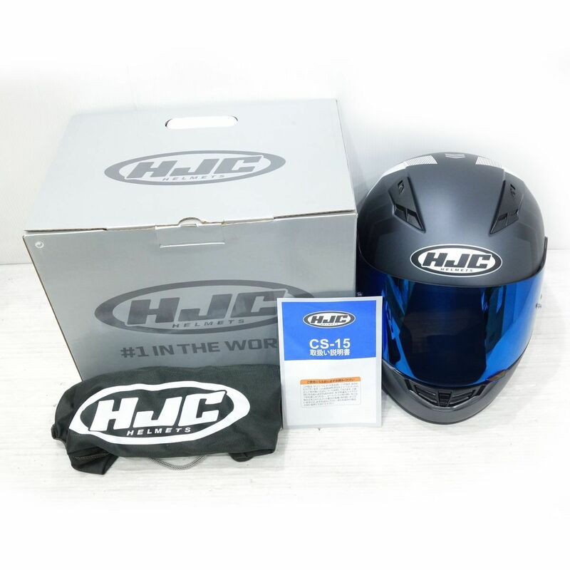 119 HJC HJH212 CS-15 マーシャル BLACK/WHITE(MC5SF) XLサイズ(61-62cm) フルフェイスヘルメット ※美品