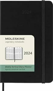 モレスキン 手帳 2024 年 1月始まり 12カ月 ウィークリー ダイアリー バーチカル(縦型) ハードカバー ポケットサイズ(