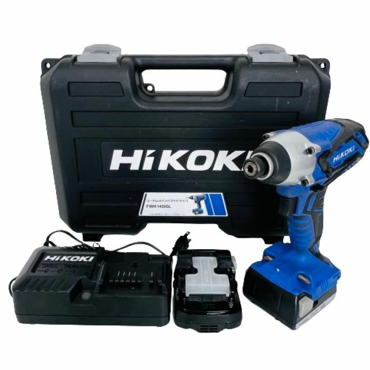 【HiKOKI/ハイコーキ】コードレスインパクトドライバ FWF14DGL DC14.4V 19Wh 蓄電池2個 電動工具 ブルー★9961