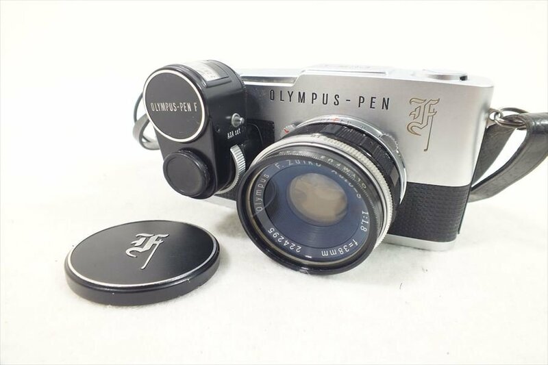 □ OLYMPUS オリンパス PEN-F ハーフカメラ 1.8 38mm 中古 現状品 240506H2570