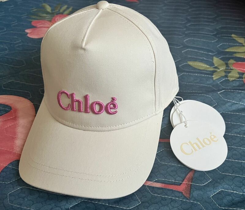 Chloe クロエ　ロゴ　キャップ　ホワイト　58cm