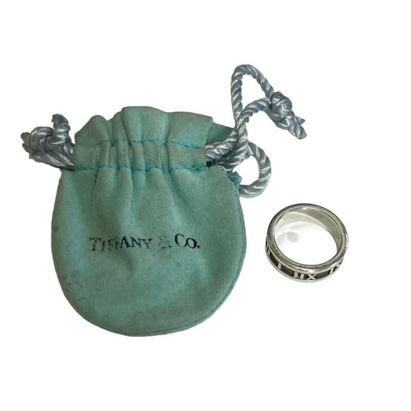 【中古品】 TIFFANY&Co ティファニー アトラスリング SV925 5.6g 巾着付き レディースアクセサリー 指輪 N64711RD