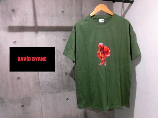 美品/DAVID BYRNE デヴィッド バーン The Visible Man Experimental Rock Album Tour 2002 TシャツL/Talking Heads 00sヴィンテージ 希少