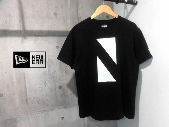 NEW ERA ニューエラ N-TRIANGEL N トライアングル プリント 半袖 Tシャツ L/黒 ブラック/メンズ