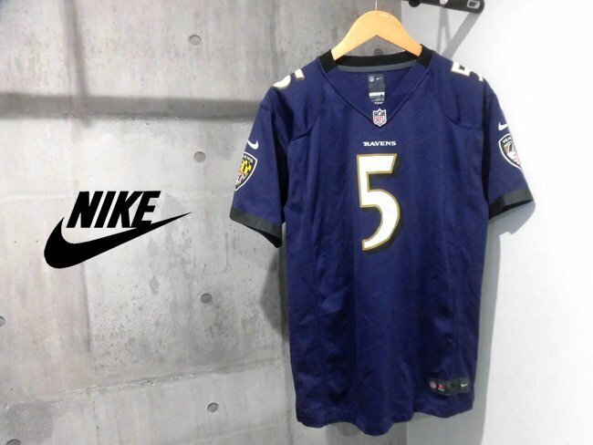 NIKE ナイキ NFL BALTIMORE RAVENS レイブンズ ゲームシャツ XL/ユニフォーム シャツ/紫 パープル/メンズ