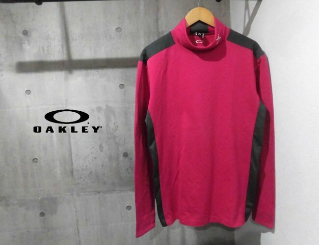 OAKLEY GOLF オークリー ゴルフ SKULL ABSTRACT タートルネックシャツL/長袖 モックシャツ/ハイネックシャツ/ピンク/メンズ/439319JP