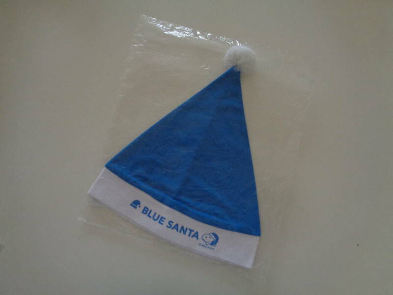 非売品　BLUE SANTA　スヌーピー　キャップ　ブルーサンタ　帽子　SNOOPY　PEANUTS　海の日　クリスマス　サンタクロース