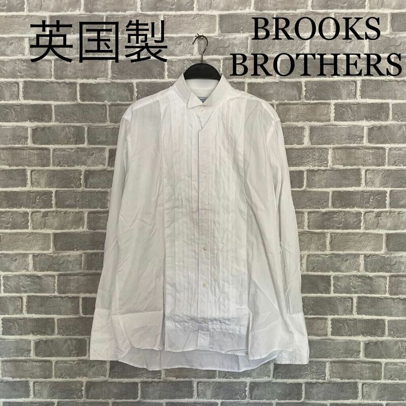 BROOKS BROTHERS ブルックスブラザーズ プリーツ ウィングカラー タキシードシャツ 16 英国製