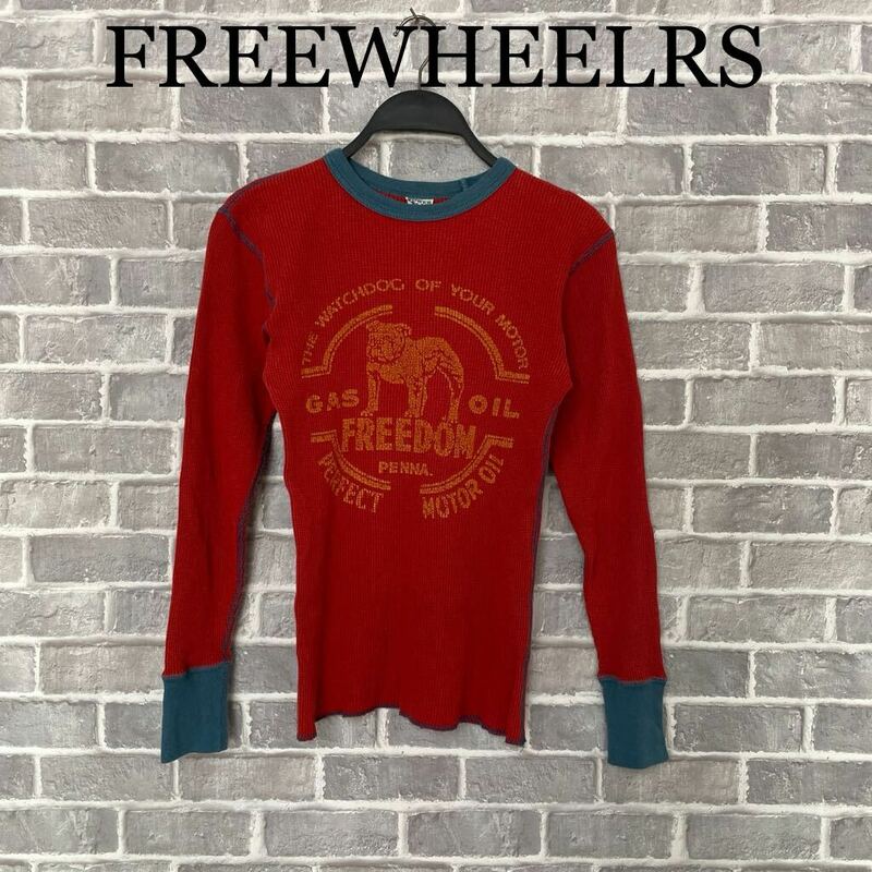 FREEWHEELERS フリーホイーラーズ 2トーン サーマル ロンT xs FREEDOM OIL WORKS