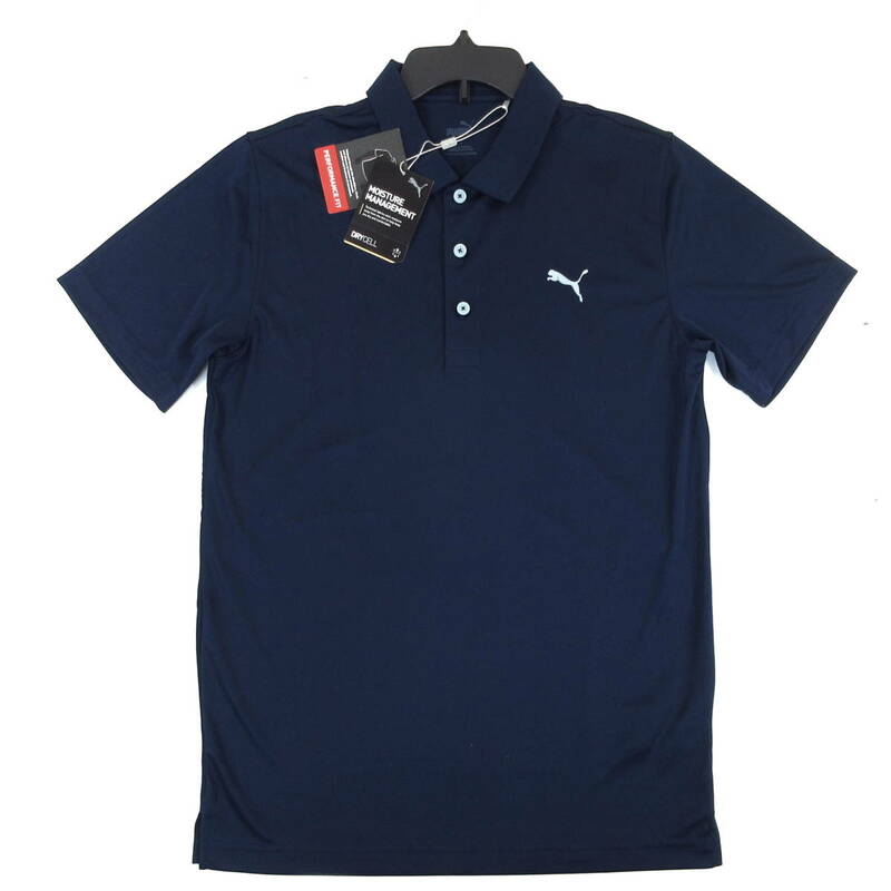 【送料無料】新品◆PUMA GOLF◆ストレッチ 吸汗速乾 DRYCELL ローテーション 半袖 ポロシャツ M 紺◆プーマ ゴルフ 579170-03◆J1411