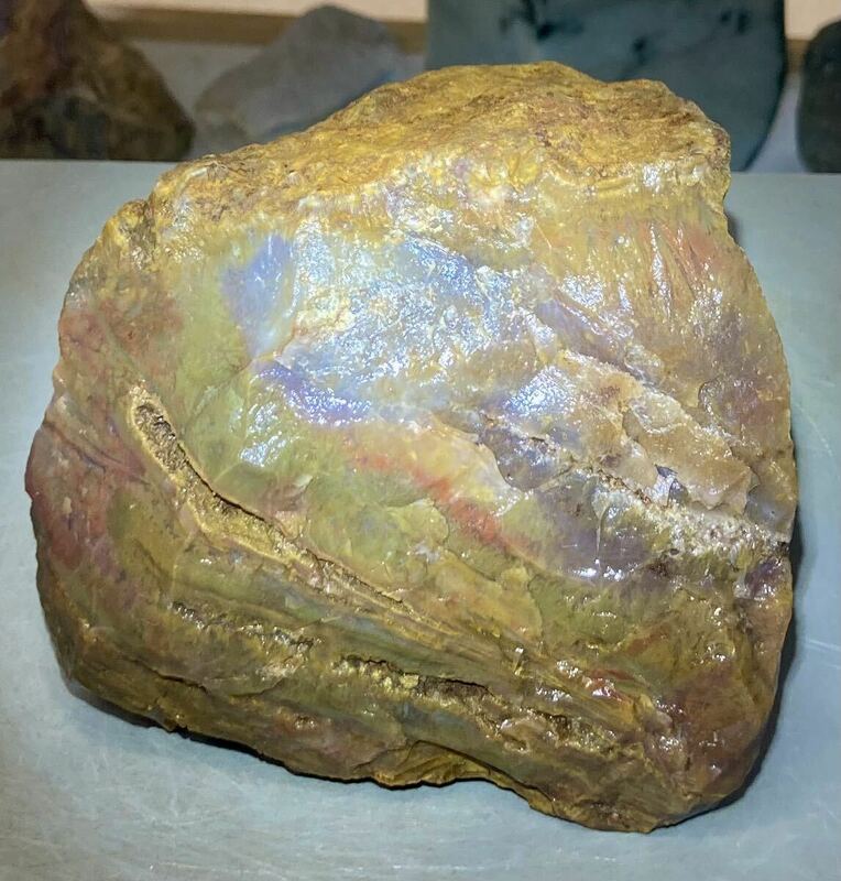インドネシア　サウススマトラ産巨石天然パイナップルモスアゲートpineapple mosh agate 原石1253g激レア石 