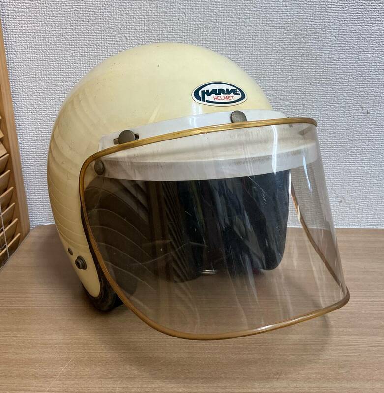 【HARVE バイク用ヘルメット】バイク用品/ハーフヘルメット/シールド付き/ツーリング/アウトドア/T65-095