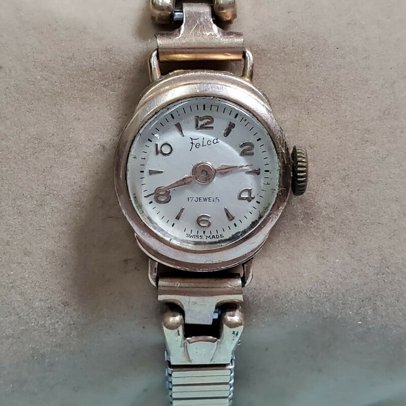 アンティーク/スイス製/レディース 手巻き 腕時計　稼働品　　
