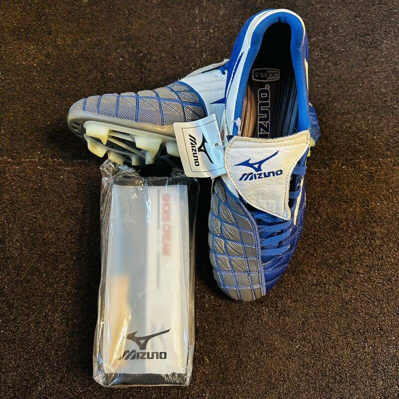 新品 【廃盤】 MIZUNO ウェーブインシジョン MD 25.5cm ブルー サッカー スパイク ミズノ 希少 レア 正規品 シューズケアセット付き