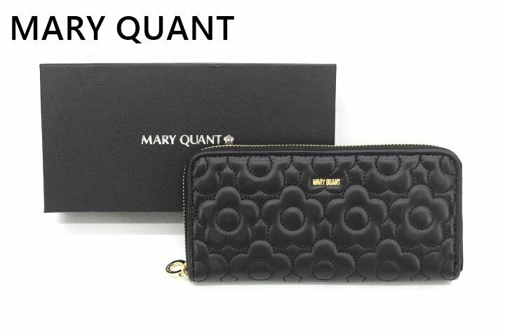 [中古美品]MARY QUANT マリークワント ラウンドジップウォレット 長財布