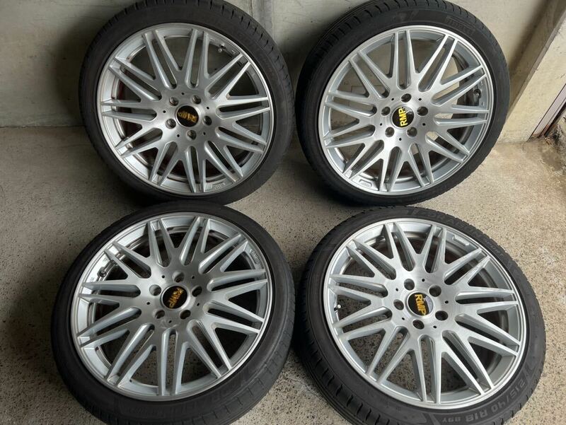 [26]RMP 028F 18x7.5J PCD112 ET51 5H ハブ径約66.6 + Pirelli ピレリ Dragon Sport 215/40R18 2020年48週