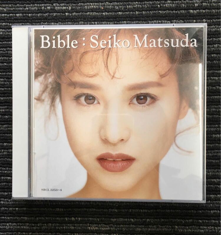 N あ2】松田聖子 ベストアルバム 2CD Bible 赤いスイートピー/青い珊瑚礁/夏の扉/SWEET MEMORIES/天使のウィンク/瑠璃色の地球 美品 現状