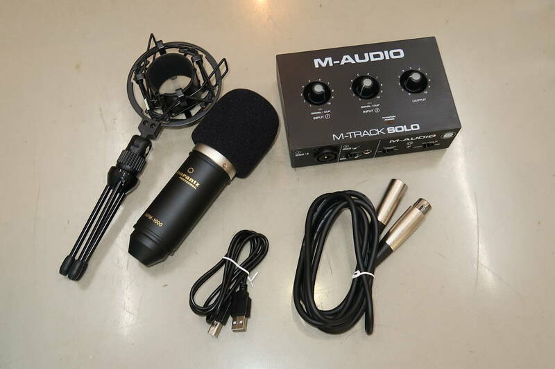 マランツプロ コンデンサーマイク MPM-1000＆M-AUDIO M-TRACK SOLO オーディオインターフェース