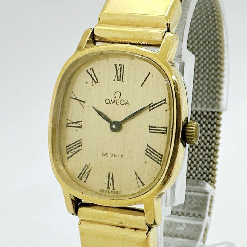 05037 オメガ OMEGA デビル DE VILLE レディース 腕時計 手巻き ゴールドカラー アンティーク ヴィンテージ