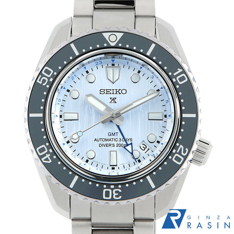 セイコー セイコー腕時計110周年記念限定モデル Save the Ocean 1968 メカニカルダイバーズ 限定モデル GMT SBEJ013 中古 メンズ 腕時計