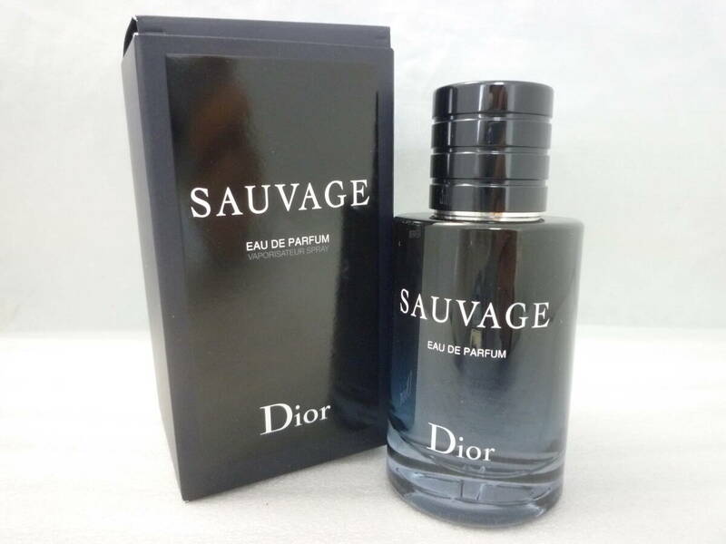 〔使用1回〕Christian Dior クリスチャンディオール SAUVAGE ソヴァージュ EDP オードゥパルファン 60ml メンズ香水 フレグランス USED
