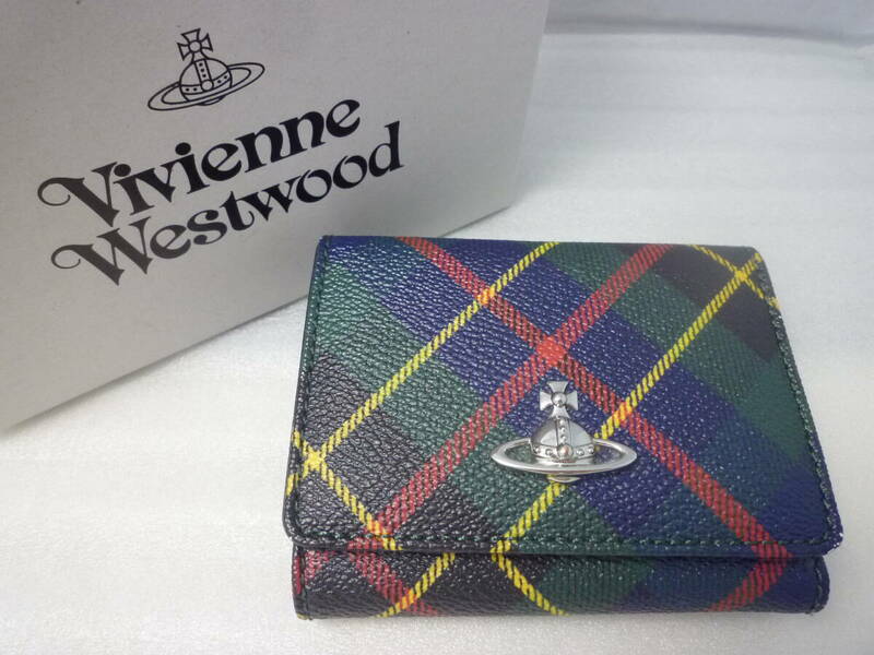 Vivienne Westwood ヴィヴィアンウエストウッド DERBY SMALL FRAME 口金 三つ折り財布 がま口 レディース コンパクト 財布 USED