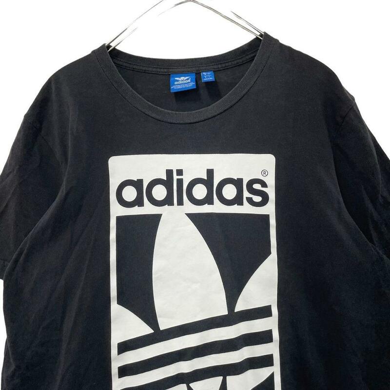 adidas　トレフォイルロゴプリント半袖Tシャツ　メンズM　g6