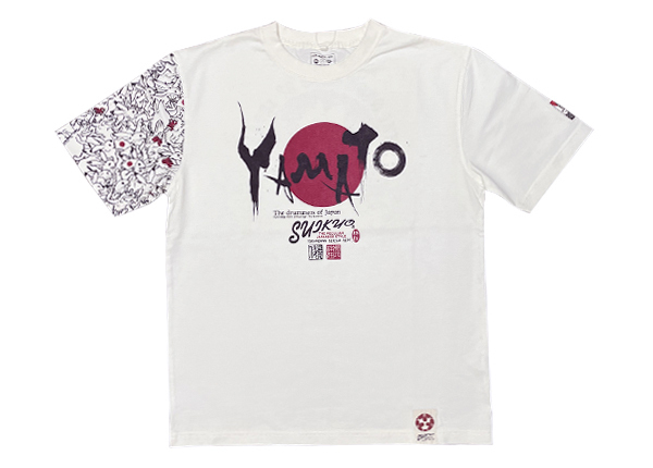 粋狂×YAMATO　半袖Tシャツ 　OFF-WHITE　Mサイズ　ちょっと難あり　SYYT-01