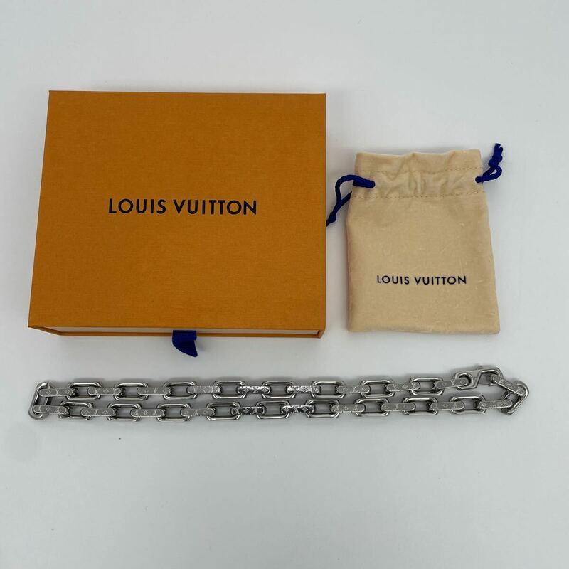 ルイヴィトン LOUIS VUITTON コリエ チェーン モノグラム ネックレス M00307 シルバーカラー メンズ