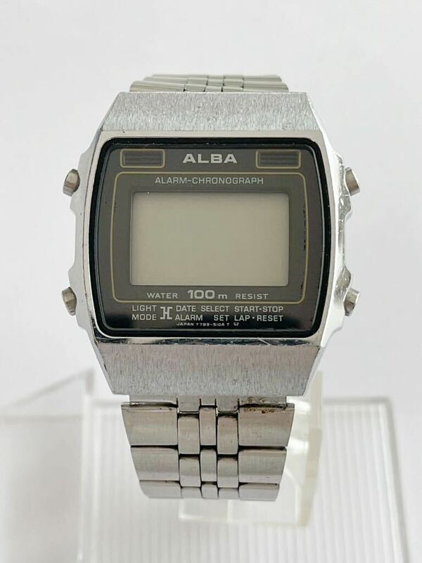 【ジャンク】No、06 SEIKO セイコー ALBA アルバ Y789-5100 アラームクロノグラフ デジタル メンズ クォーツ 腕時計 電池切れ　動作未確認