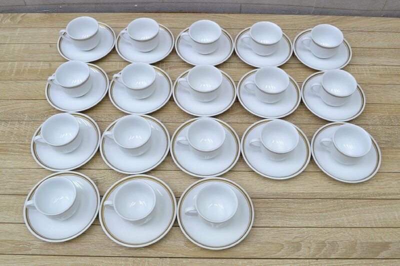 C1195■Noritake　ノリタケ■デミタス　コーヒーカップ＆ソーサー　18客セット■レストラン・ホテル