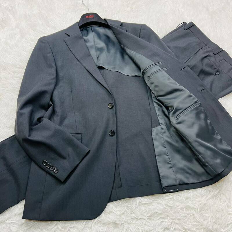 【極美品/希少XLサイズ】Perfect Suit FActory パーフェクトスーツファクトリー スーツセットアップ 上下 背抜き サイズLL