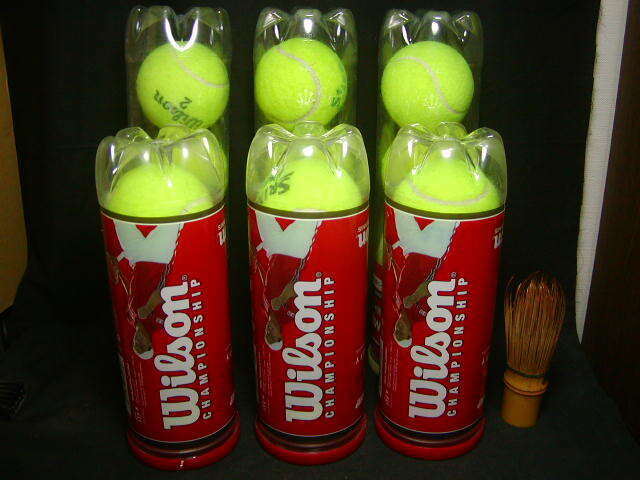 初だし　WILSON　CHAMPIONSHIPテニス硬球　４個入り×３個・３個入×３個　２１個　中古品