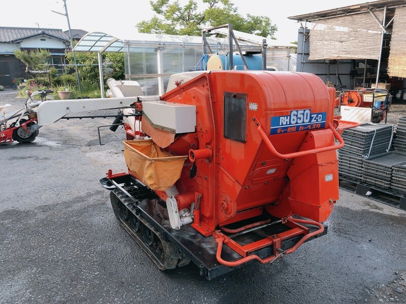 中古 Kubota クボタ 自動脱穀機 RH650 6馬力 ディーゼルエンジン 脱穀機 ハーベスター 脱こく機 農機具 引取歓迎 茨城 0518え10 I外 自