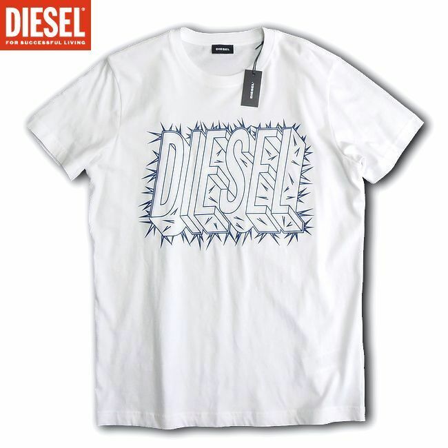 【1.1万新品】DIESEL ディーゼル プリント Tシャツ T-DIEGO-SL ホワイト Mサイズ 本物 SALE