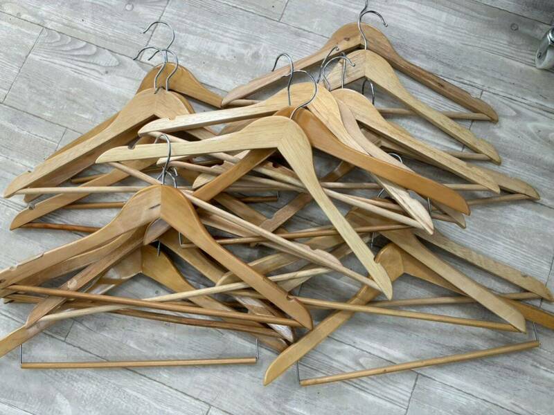 20本まとめ セット 木製ハンガー ナチュラル 